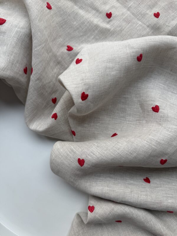 ткань из льна с вышивкой арт 1102 fabrics organic