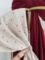 лен 100% с сердечками 11002 fabrics organic