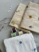 хлопок вышивка fabrics organic