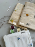 хлопок вышивка fabrics organic